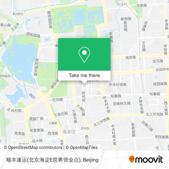 顺丰速运(北京海淀E世界营业点) map
