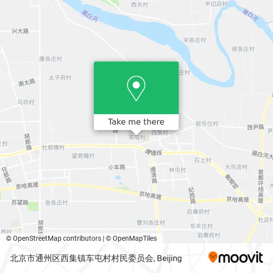 北京市通州区西集镇车屯村村民委员会 map