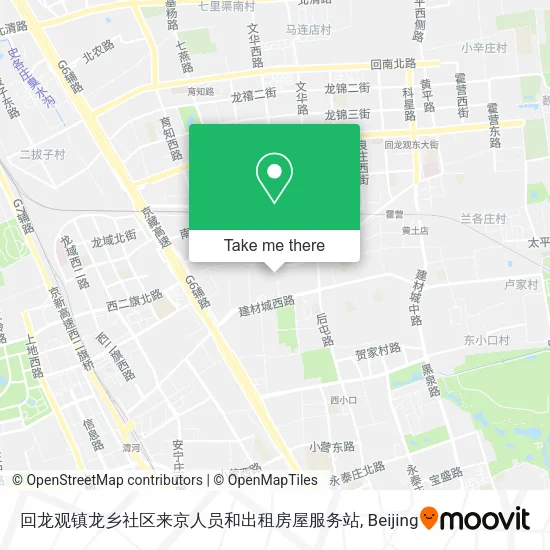 回龙观镇龙乡社区来京人员和出租房屋服务站 map