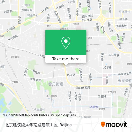北京建筑段风华南路建筑工区 map