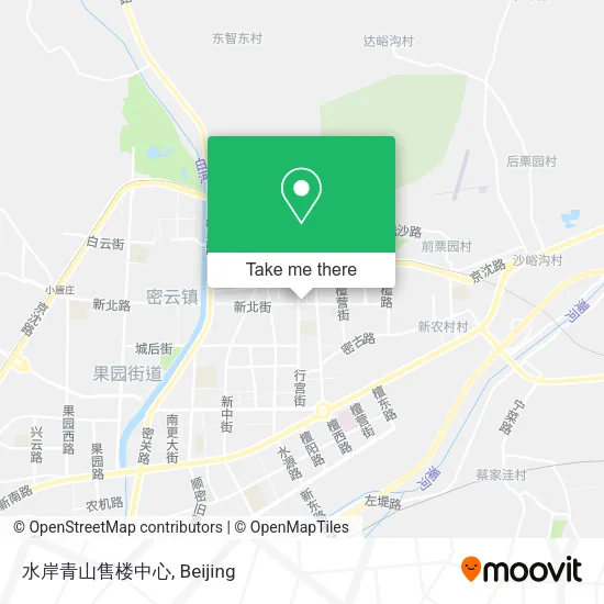 水岸青山售楼中心 map
