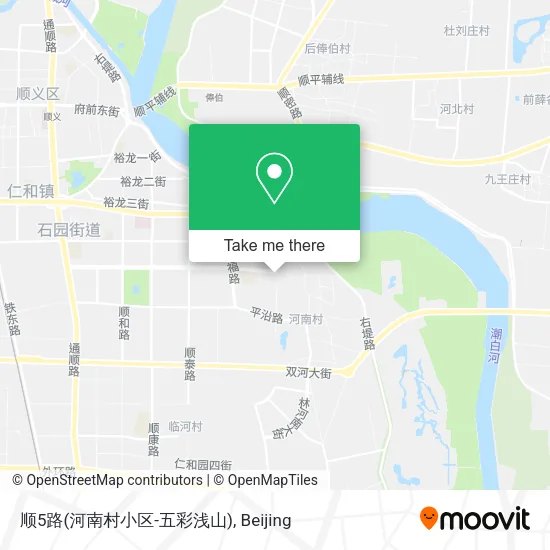顺5路(河南村小区-五彩浅山) map