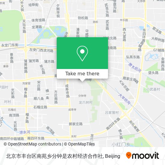 北京市丰台区南苑乡分钟是农村经济合作社 map