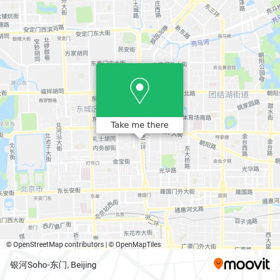 银河Soho-东门 map
