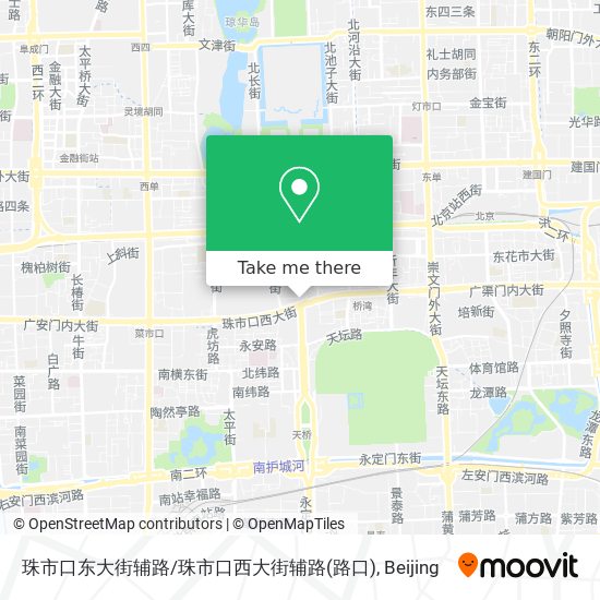 珠市口东大街辅路/珠市口西大街辅路(路口) map