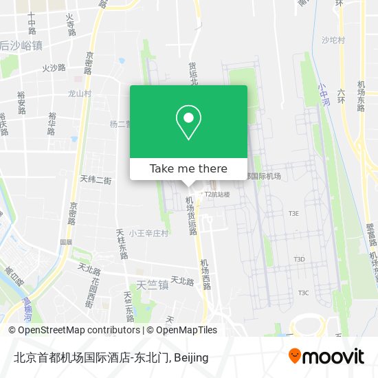 北京首都机场国际酒店-东北门 map