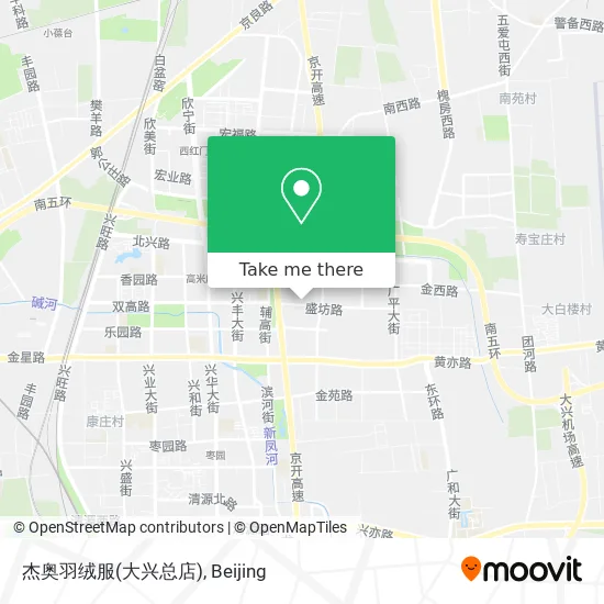 杰奥羽绒服(大兴总店) map