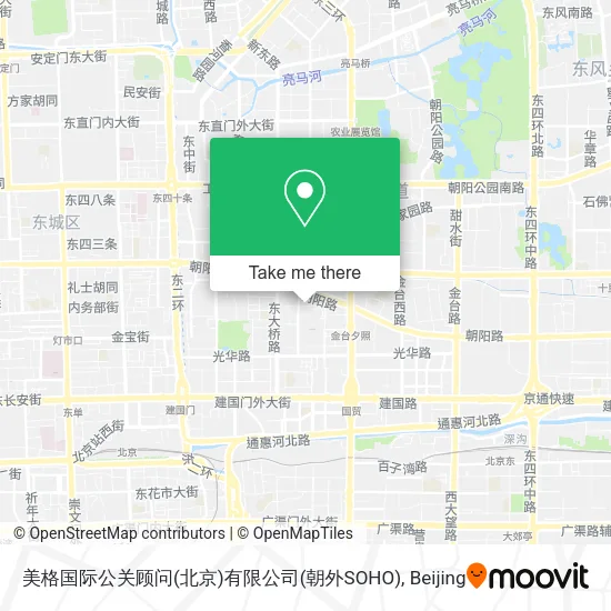 美格国际公关顾问(北京)有限公司(朝外SOHO) map