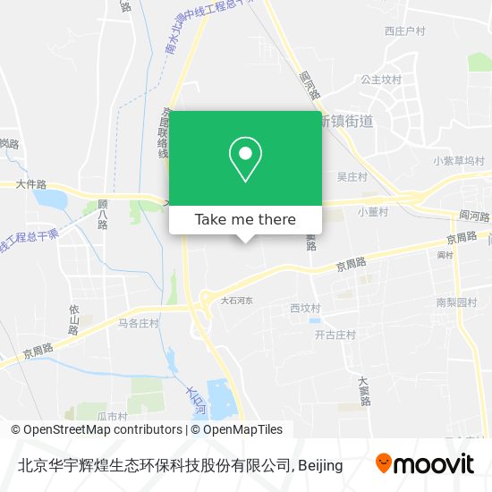 北京华宇辉煌生态环保科技股份有限公司 map