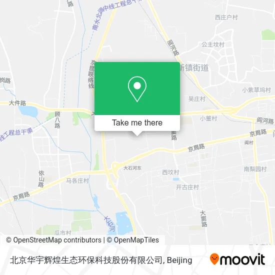 北京华宇辉煌生态环保科技股份有限公司 map