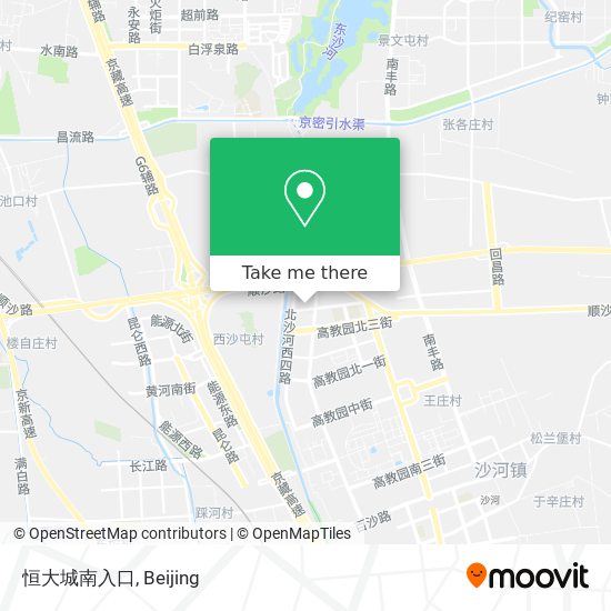 恒大城南入口 map
