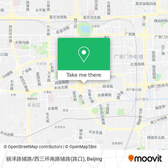 丽泽路辅路/西三环南路辅路(路口) map