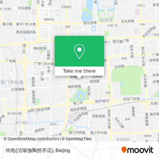 街电(洁瑜伽陶然亭店) map