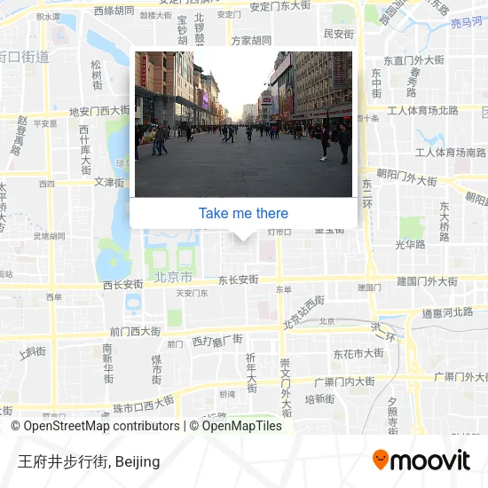 王府井步行街 map