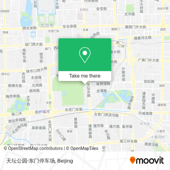 天坛公园-东门停车场 map