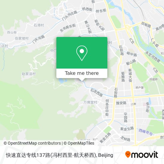 快速直达专线137路(冯村西里-航天桥西) map