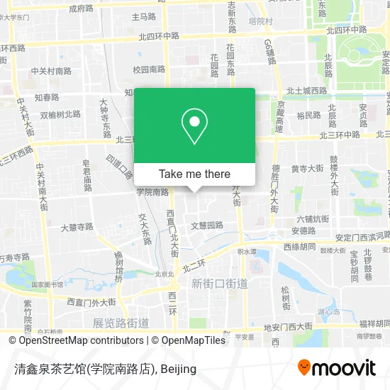 清鑫泉茶艺馆(学院南路店) map
