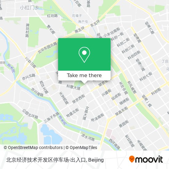 北京经济技术开发区停车场-出入口 map
