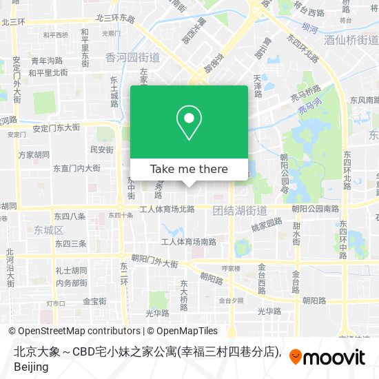 北京大象～CBD宅小妹之家公寓(幸福三村四巷分店) map