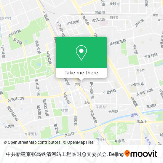 中共新建京张高铁清河站工程临时总支委员会 map
