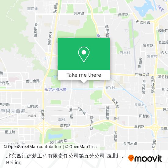 北京四汇建筑工程有限责任公司第五分公司-西北门 map