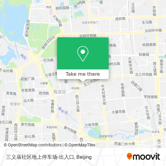 三义庙社区地上停车场-出入口 map