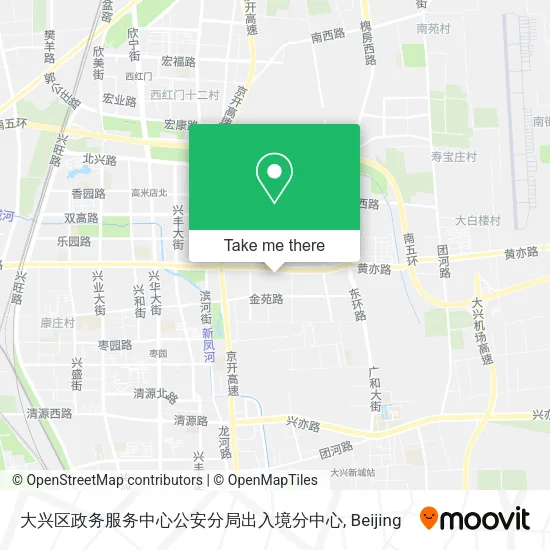 大兴区政务服务中心公安分局出入境分中心 map