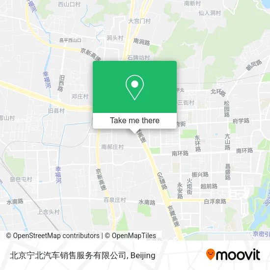 北京宁北汽车销售服务有限公司 map