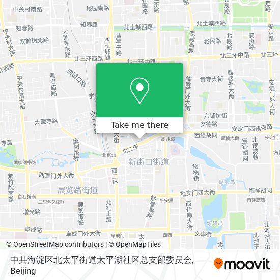 中共海淀区北太平街道太平湖社区总支部委员会 map