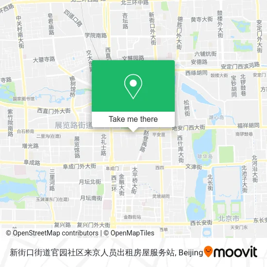 新街口街道官园社区来京人员出租房屋服务站 map