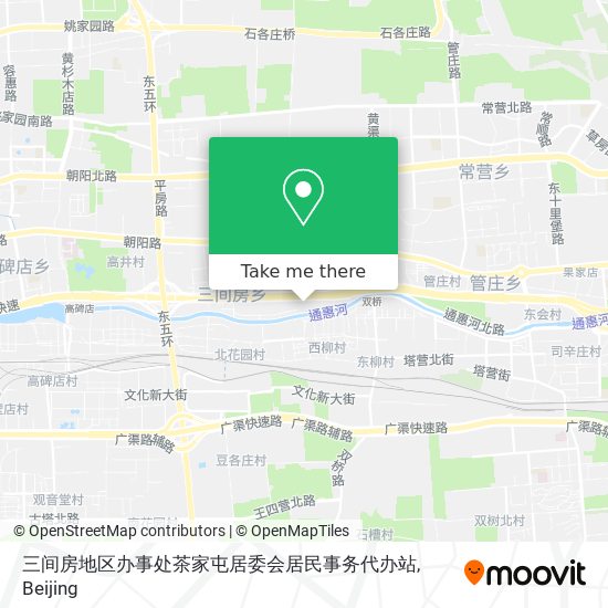 三间房地区办事处茶家屯居委会居民事务代办站 map