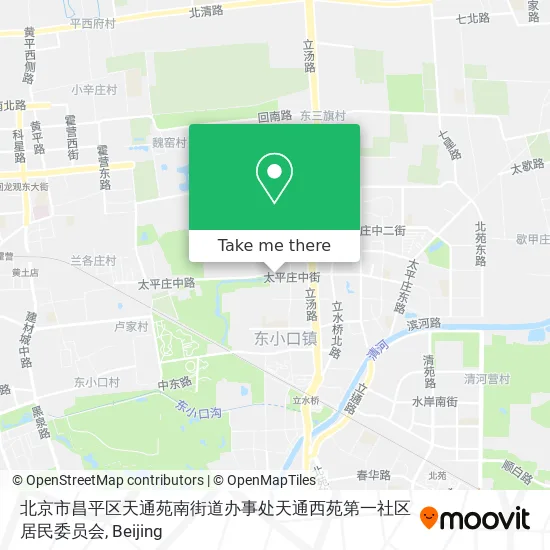 北京市昌平区天通苑南街道办事处天通西苑第一社区居民委员会 map