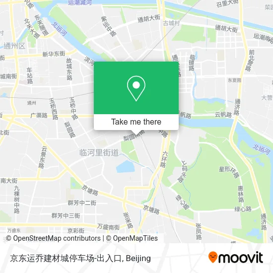 京东运乔建材城停车场-出入口 map