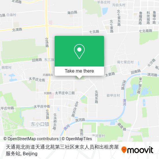 天通苑北街道天通北苑第三社区来京人员和出租房屋服务站 map