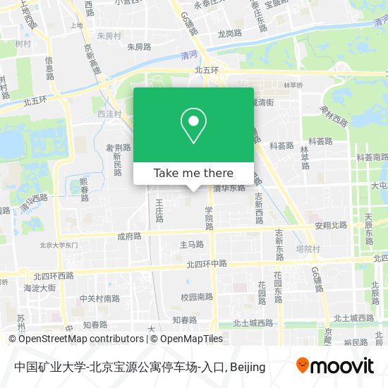 中国矿业大学-北京宝源公寓停车场-入口 map