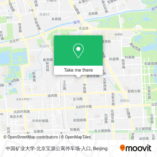 中国矿业大学-北京宝源公寓停车场-入口 map