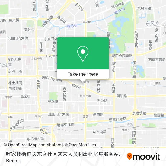 呼家楼街道关东店社区来京人员和出租房屋服务站 map