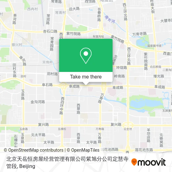 北京天岳恒房屋经营管理有限公司紫旭分公司定慧寺管段 map