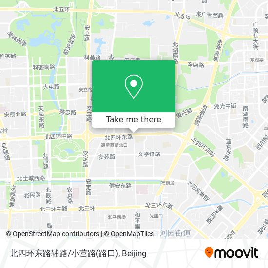 北四环东路辅路/小营路(路口) map