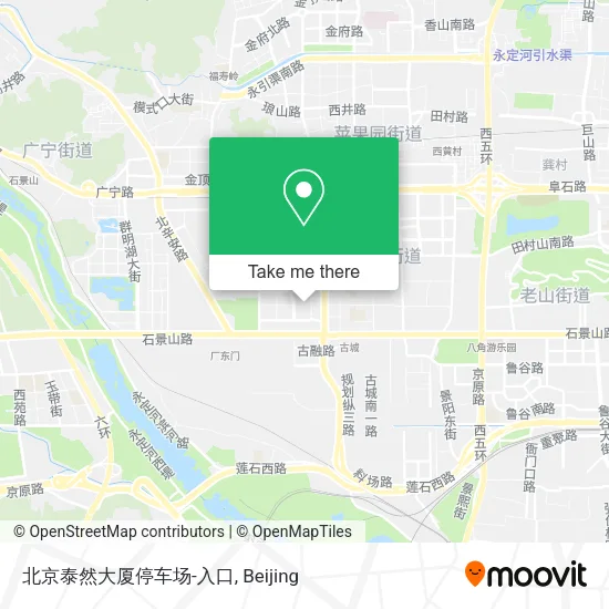 北京泰然大厦停车场-入口 map