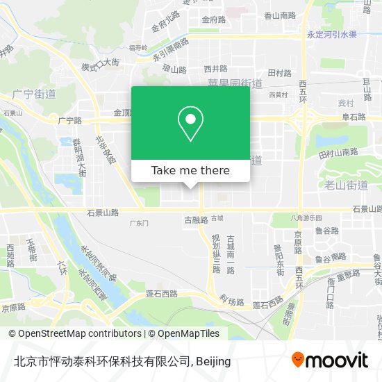 北京市怦动泰科环保科技有限公司 map