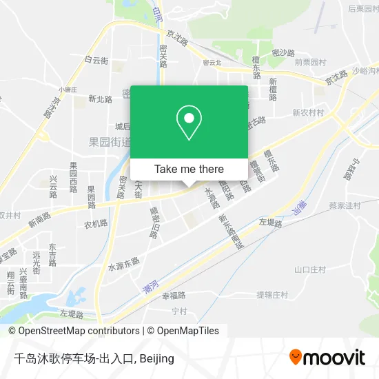千岛沐歌停车场-出入口 map