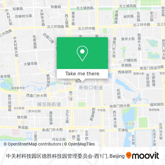 中关村科技园区德胜科技园管理委员会-西1门 map