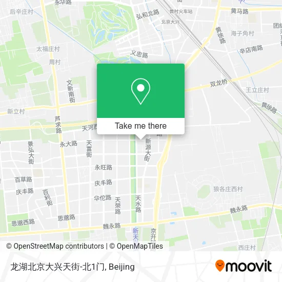 龙湖北京大兴天街-北1门 map