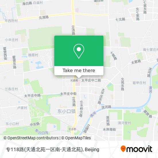 专118路(天通北苑一区南-天通北苑) map
