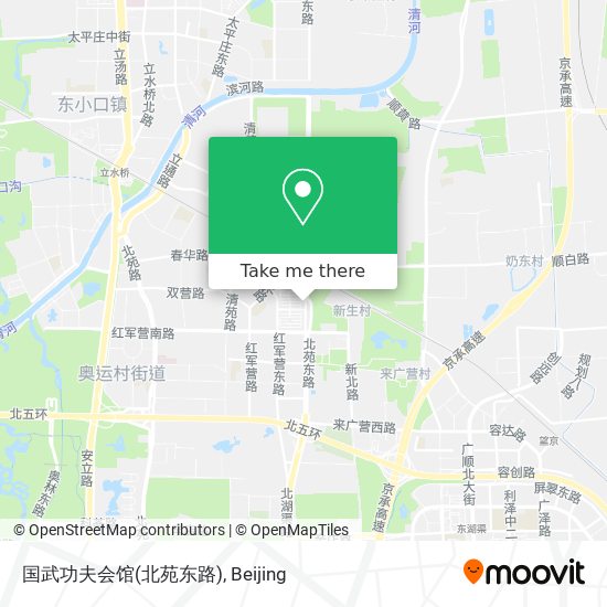 国武功夫会馆(北苑东路) map
