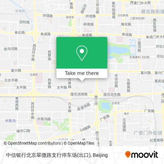 中信银行北京翠微路支行停车场(出口) map