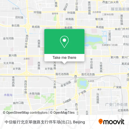 中信银行北京翠微路支行停车场(出口) map