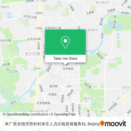 来广营乡清河营村村来京人员出租房屋服务站 map