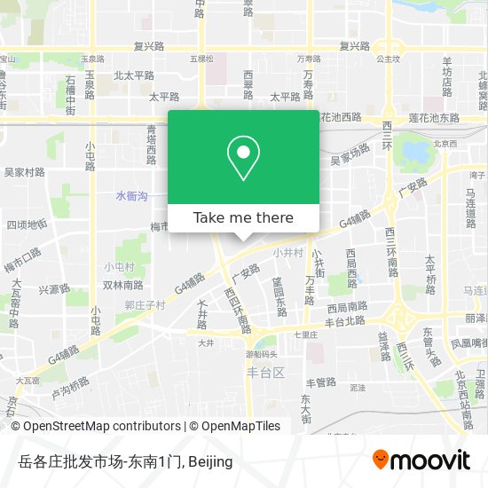 岳各庄批发市场-东南1门 map
